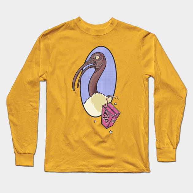 Bin Chicken - Urban Legends (Black Headed Ibis) Long Sleeve T-Shirt by MonoMano